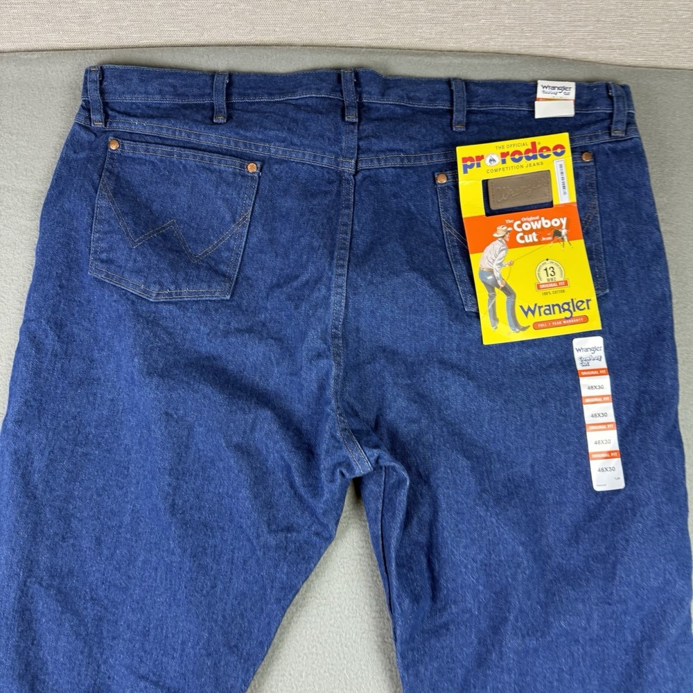 Wrangler‎ Jeans Mens 46x30 Blue Medium Wash 13MWZ Original Cowboy Cut